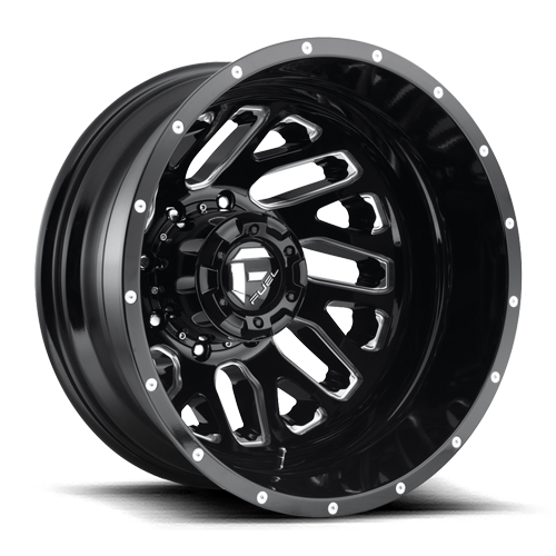 Dually 20X8.25 Triton Dually D581 Gloss Black Milled Fuel Off Road Wheels