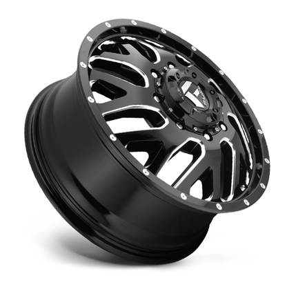 Dually 20X8.25 Triton Dually D581 Gloss Black Milled Fuel Off Road Wheels-10