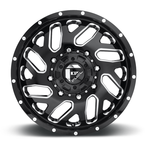 Dually 20X8.25 Triton Dually D581 Gloss Black Milled Fuel Off Road Wheels-11