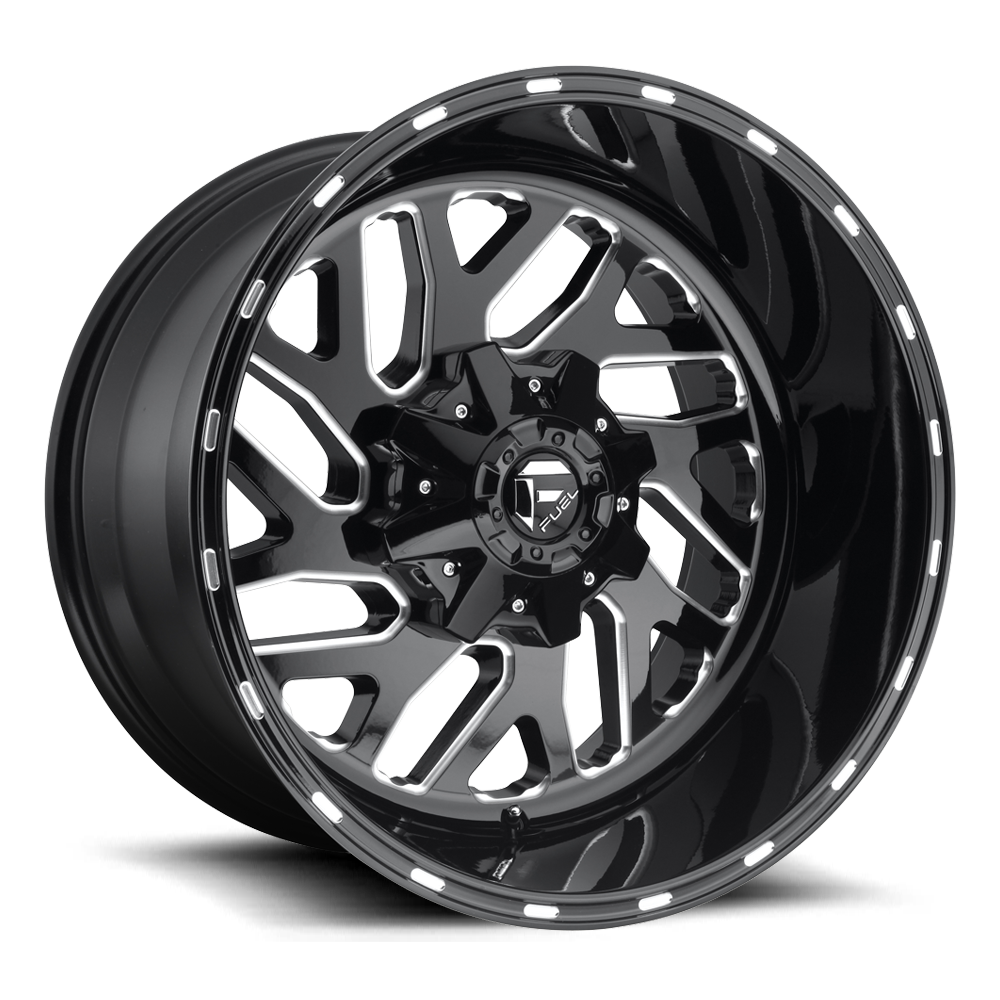Aluminum 20X9 Triton D581 Gloss Black Milled Fuel Off Road Wheels-6