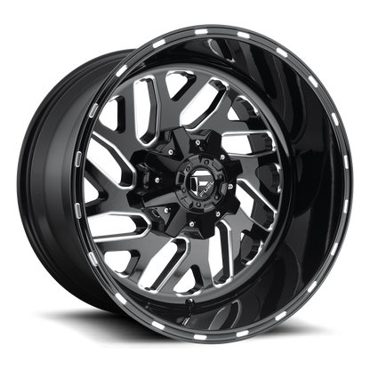 Aluminum 22X10 Triton D581 Gloss Black/Milled Fuel Off Road Wheels-15