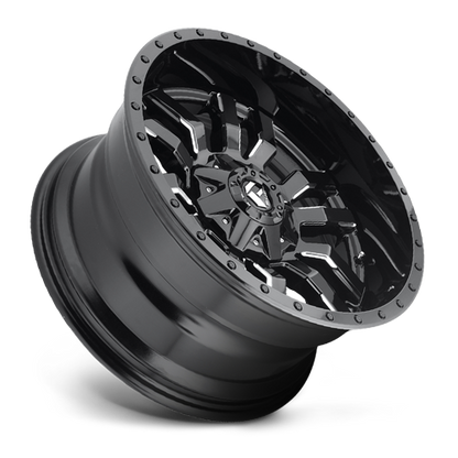 Aluminum 18X9 Sledge D595 Gloss Black/Milled Fuel Off Road Wheels-16