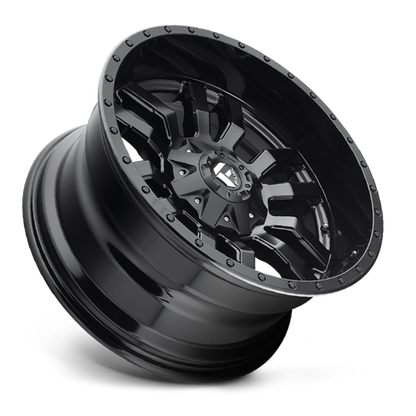Aluminum 20X9 Sledge D596 Matte Black/Gloss Black Lip Fuel Off Road Wheels-28