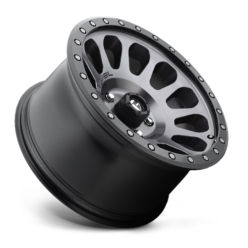 Aluminum 18X9 Vector D601 Anthracite Gray Black Bead Ring Fuel Off Road Wheels-16