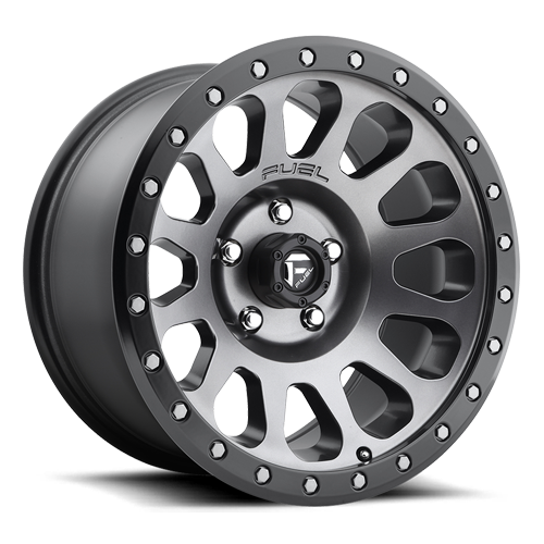 Aluminum 18X9 Vector D601 Anthracite Gray Black Bead Ring Fuel Off Road Wheels
