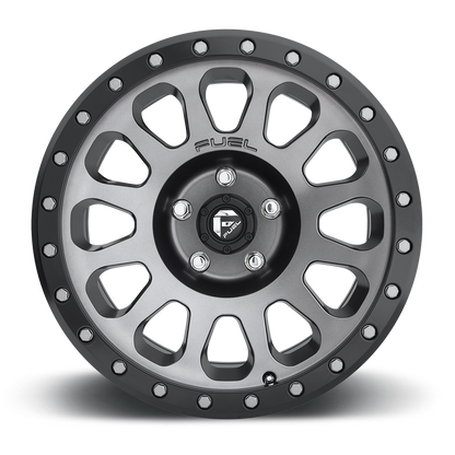 Aluminum 18X9 Vector D601 Anthracite Gray Black Bead Ring Fuel Off Road Wheels-2