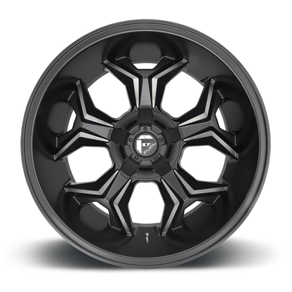 Aluminum 20X9 Avenger D605 Matte Black/Machined Dark Tint Fuel Off Road Wheels-5