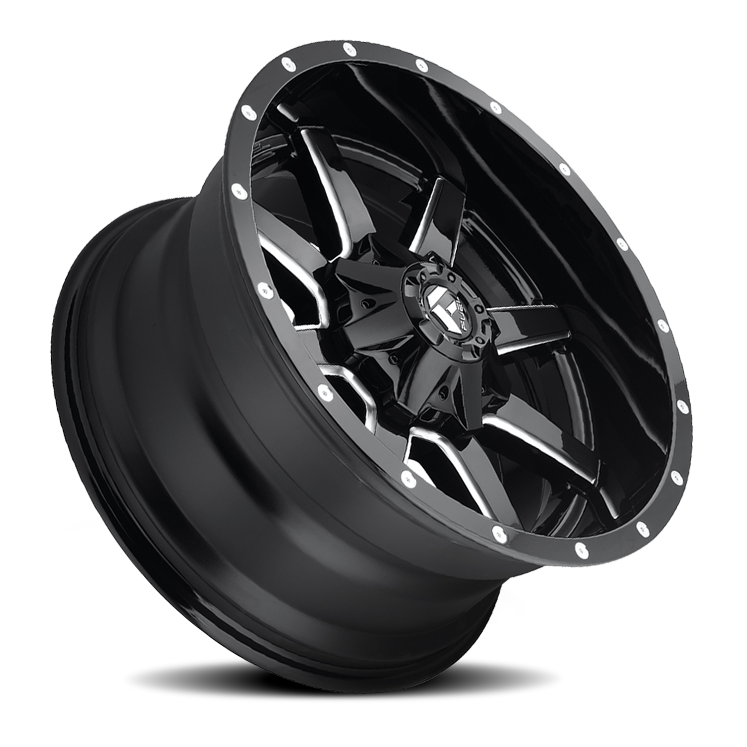 Aluminum 18X9 Maverick D610 Gloss Black/Milled Fuel Off Road Wheels-7