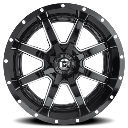 Aluminum 18X9 Maverick D610 Gloss Black/Milled Fuel Off Road Wheels-8