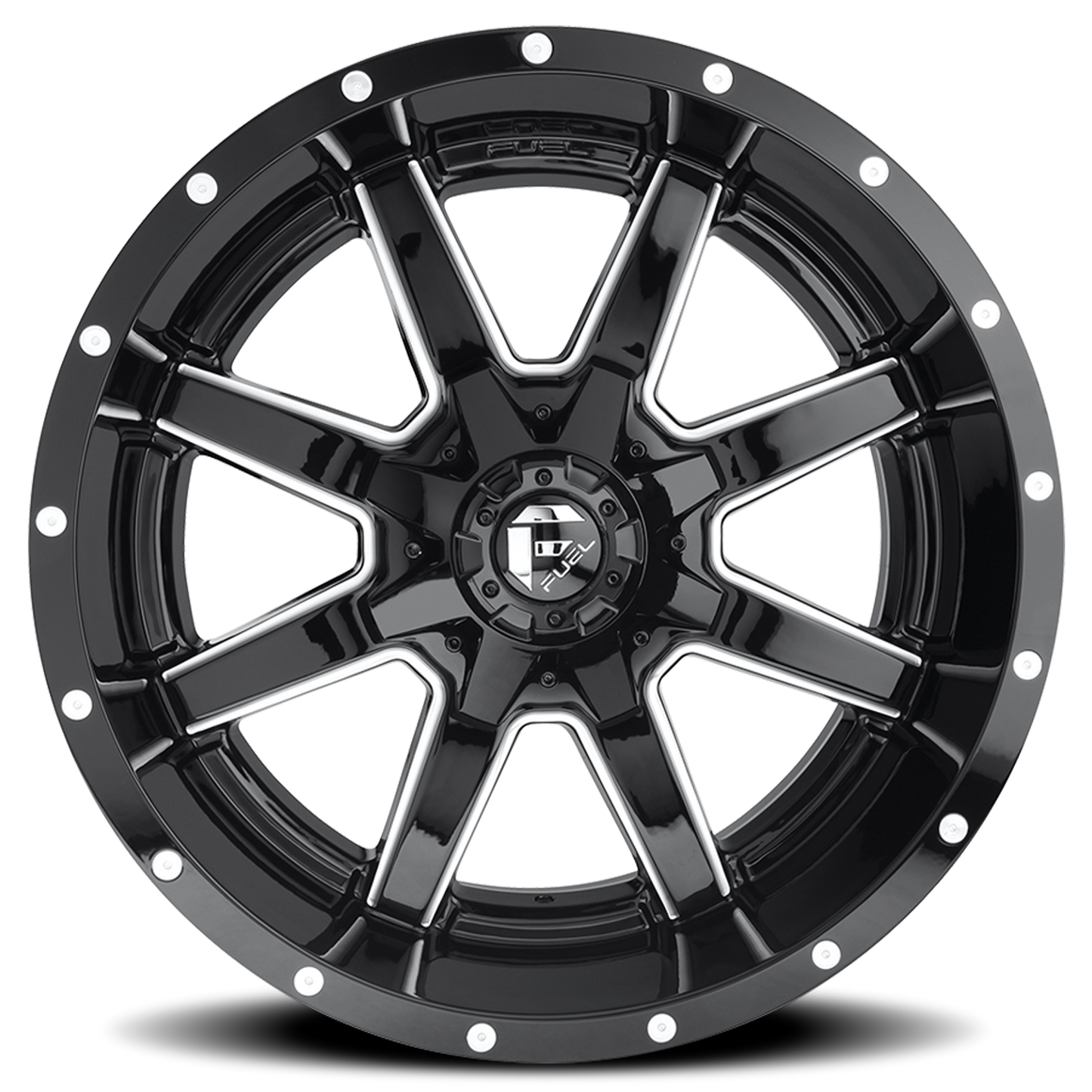 Aluminum 18X9 Maverick D610 Gloss Black/Milled Fuel Off Road Wheels-26
