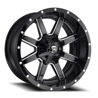 Aluminum 20X9 Maverick D610 Gloss Black/Milled Fuel Off Road Wheels-21