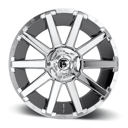 Aluminum 20X10 Contra D614 Chrome Fuel Off Road Wheels-2