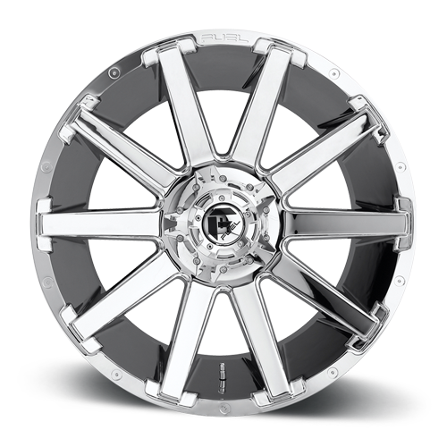 Aluminum 20X10 Contra D614 Chrome Fuel Off Road Wheels-11