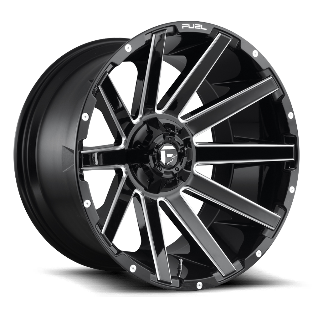 Aluminum 20X10 Contra D616 Matte Black/Milled Fuel Off Road Wheels
