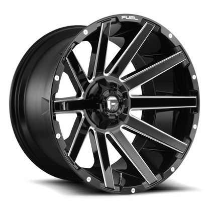 Aluminum 20X10 Contra D616 Matte Black/Milled Fuel Off Road Wheels-18