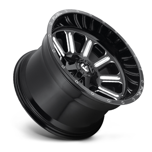Aluminum 15X8 Hardline D620 Gloss Black/Milled Fuel Off Road Wheels-4
