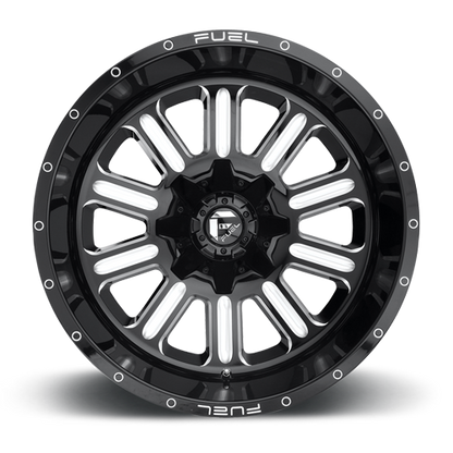 Aluminum 15X8 Hardline D620 Gloss Black/Milled Fuel Off Road Wheels-5