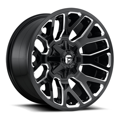 Aluminum 20X9 Warrior D623 Gloss Black/Milled Fuel Off Road Wheels