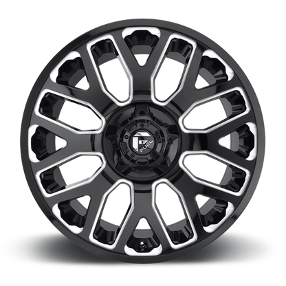 Aluminum 20X9 Warrior D623 Gloss Black/Milled Fuel Off Road Wheels-14