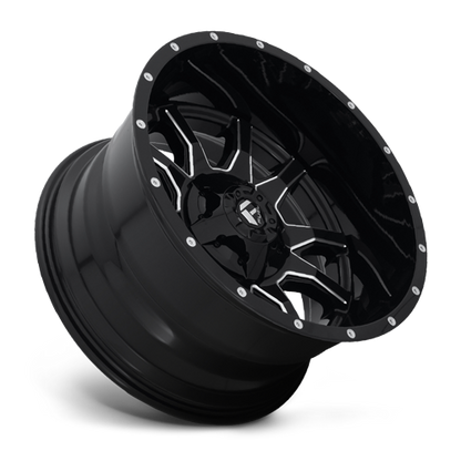 Aluminum 17X9 Vandal D627 Gloss Black/Milled Fuel Off Road Wheels-1