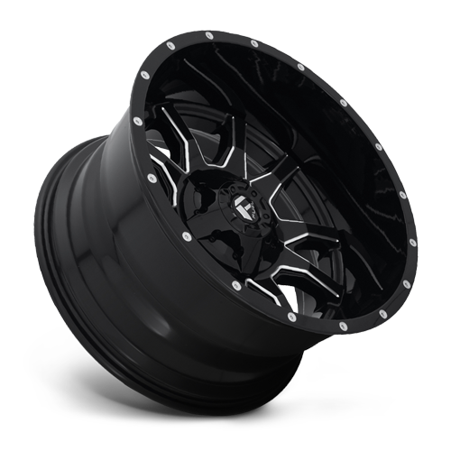 Aluminum 17X9 Vandal D627 Gloss Black/Milled Fuel Off Road Wheels-13