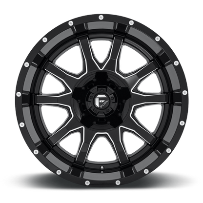 Aluminum 17X9 Vandal D627 Gloss Black/Milled Fuel Off Road Wheels-14