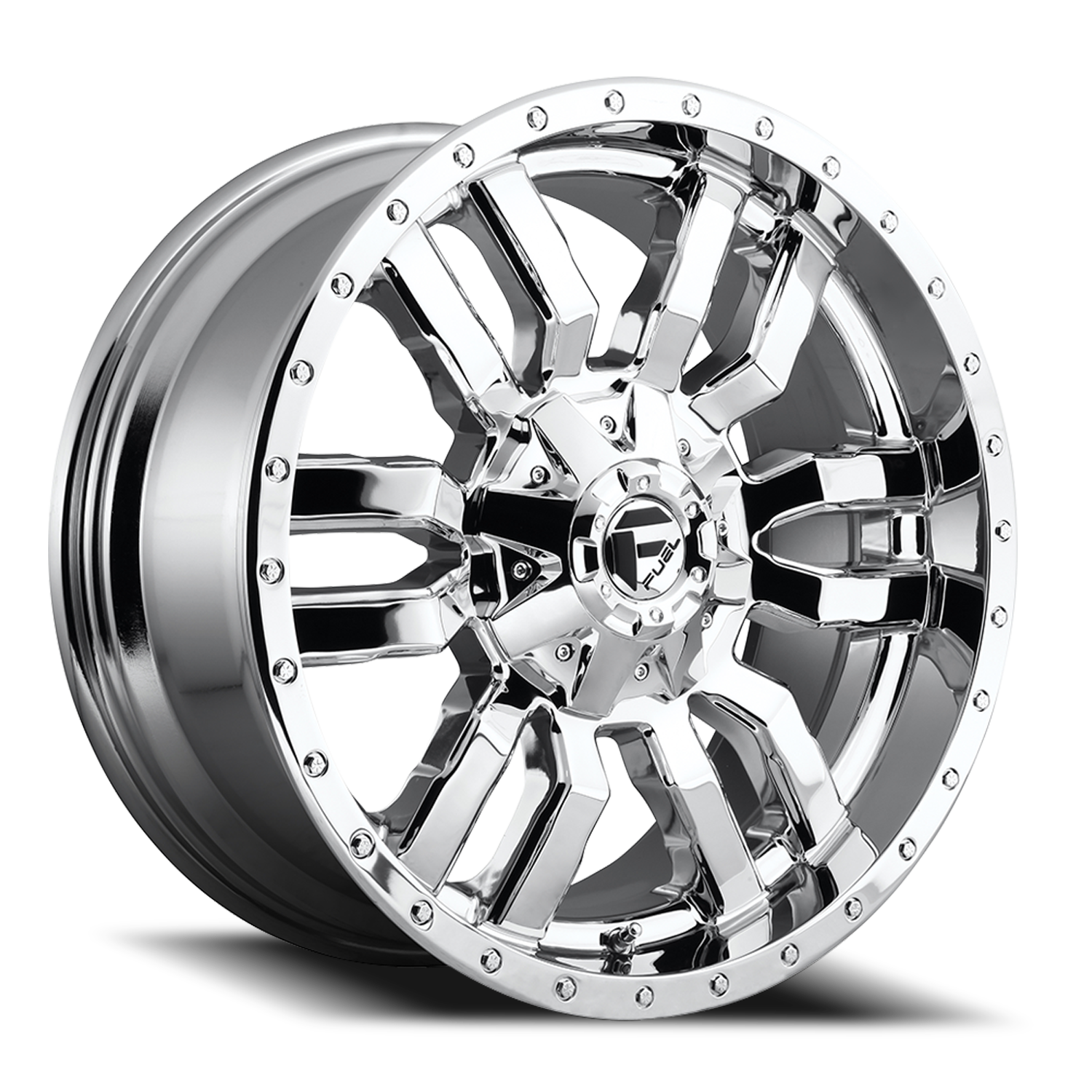 Aluminum 20X10 Sledge D631 Chrome Plated Fuel Off Road Wheels