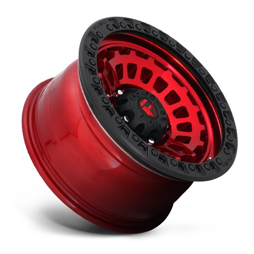 Aluminum 17X9 Zephyr D632 Candy Red W/Matte Black Ring Fuel Off Road Wheels-19