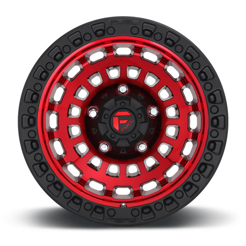 Aluminum 17X9 Zephyr D632 Candy Red W/Matte Black Ring Fuel Off Road Wheels-20