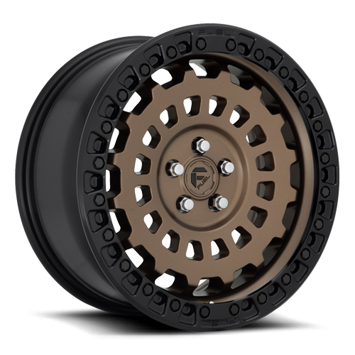 Aluminum 17X9 Zephyr D634 Matte Bronze W/Black Bead Ring Fuel Off Road Wheels-9