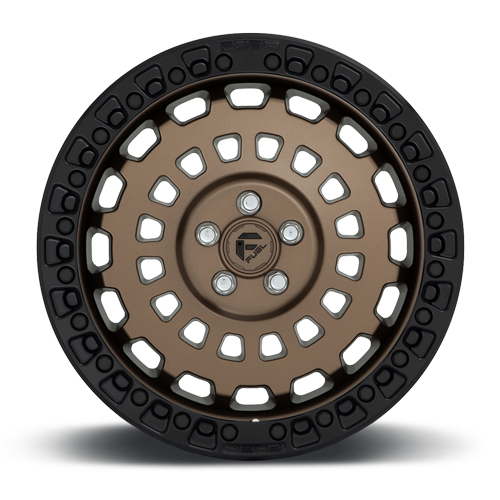 Aluminum 17X9 Zephyr D634 Matte Bronze W/Black Bead Ring Fuel Off Road Wheels-11