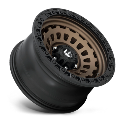 Aluminum 17X9 Zephyr D634 Matte Bronze W/Black Bead Ring Fuel Off Road Wheels-4