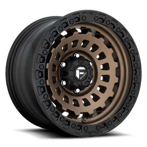 Aluminum 17X9 Zephyr D634 Matte Bronze W/Black Bead Ring Fuel Off Road Wheels