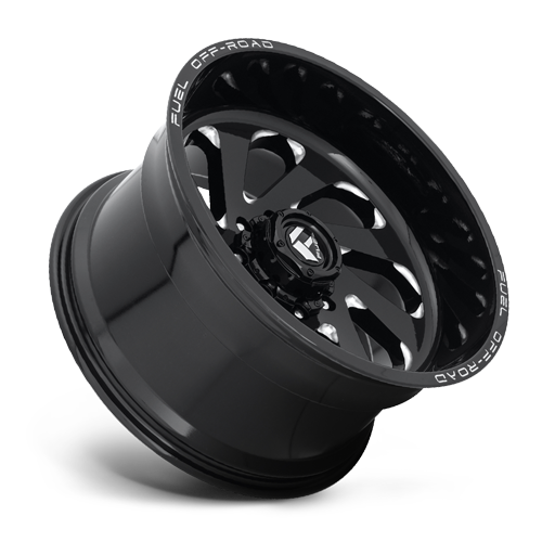 Aluminum 22X12 Vortex D637 Gloss Black Milled Fuel Off Road Wheels-13