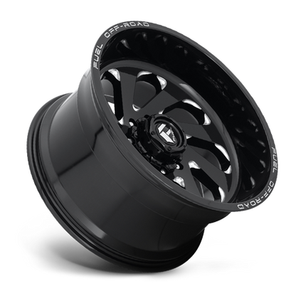 Aluminum 22X12 Vortex D637 Gloss Black Milled Fuel Off Road Wheels-10