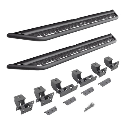 Dominator Xtreme D6 SideSteps With Mounting Bracket Kit Textured Black 2022-2026 Ford Maverick Go Rhino-2
