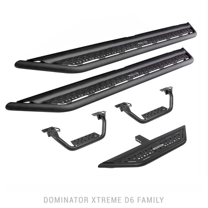 Dominator Xtreme D6 SideSteps With Mounting Bracket Kit Textured Black 2021-2025 Ford Bronco 4 Door Go Rhino-4