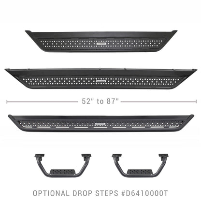 Dominator Xtreme D6 SideSteps With Mounting Bracket Kit Textured Black 2019-2026 Ram 1500 Go Rhino-4