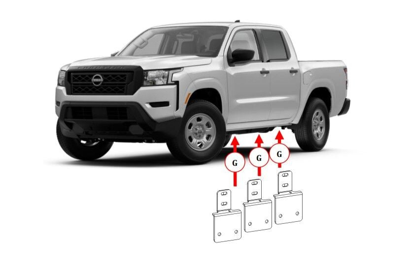 Dominator Xtreme Mounting Brackets Only Textured Black 2005-2026 Nissan Frontier Go Rhino-1