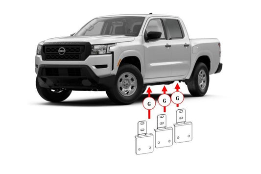 Dominator Xtreme Mounting Brackets Only Textured Black 2005-2026 Nissan Frontier Go Rhino-1