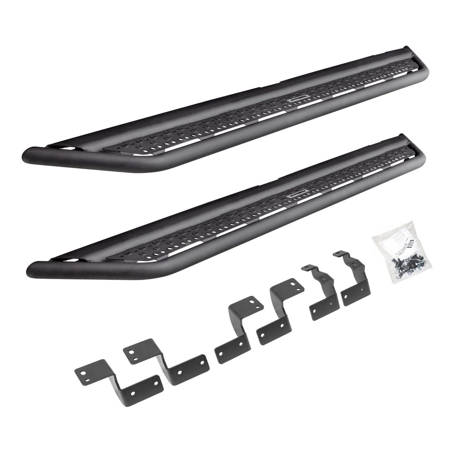 Dominator Xtreme D6 SideSteps With Mounting Bracket Kit Textured Black 2014-2024 Toyota 4Runner Go Rhino-1