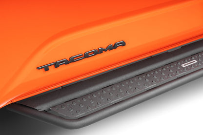 Dominator Xtreme D6 Steps with Rocker Panel Brackets Xtra Cab Texured Black 2024-2026 Toyota Tacoma Go Rhino-2