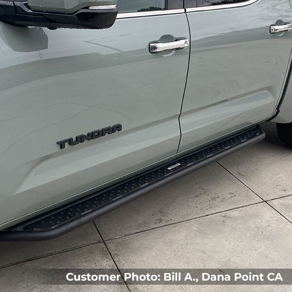 Dominator Xtreme D6 SideSteps With Mounting Bracket Kit Textured Black 2022-2026 Toyota Tundra Go Rhino-3