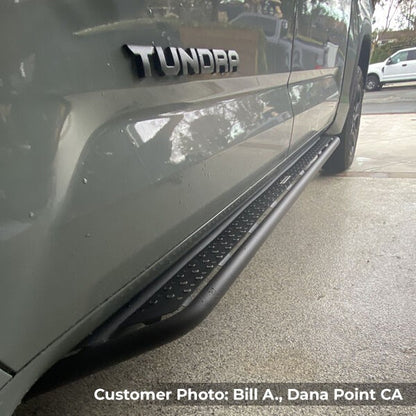 Dominator Xtreme D6 SideSteps With Mounting Bracket Kit Textured Black 2022-2026 Toyota Tundra Go Rhino-4