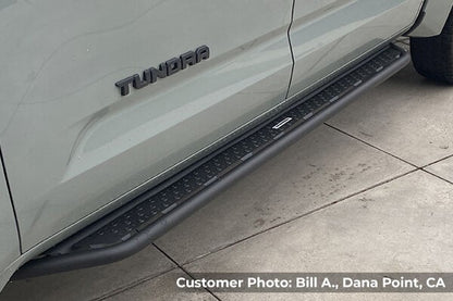 Dominator Xtreme D6 SideSteps With Mounting Bracket Kit Textured Black 2022-2026 Toyota Tundra Go Rhino-5