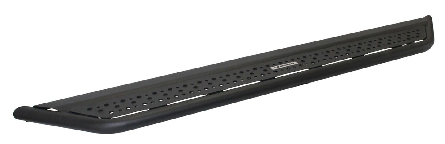 Dominator Xtreme D6 SideSteps With Mounting Bracket Kit Textured Black 2018-2026 Jeep Wrangler Go Rhino-3