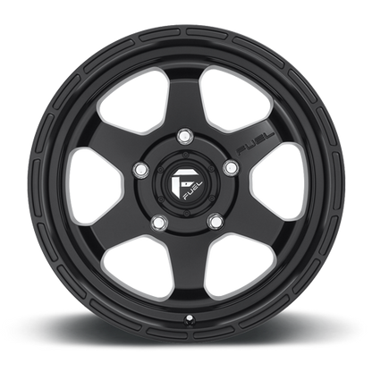 Aluminum 17X10 Shok D664 Matte Black Fuel Off Road Wheels-5