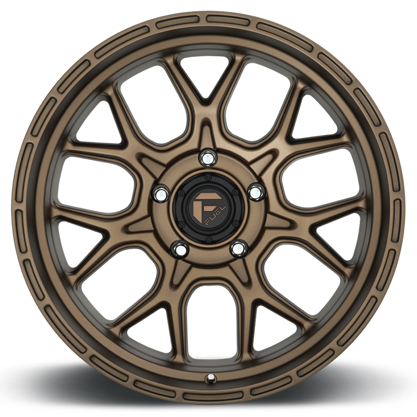 Aluminum 17X9 Tech D671 Matte Bronze Fuel Off Road Wheels-8