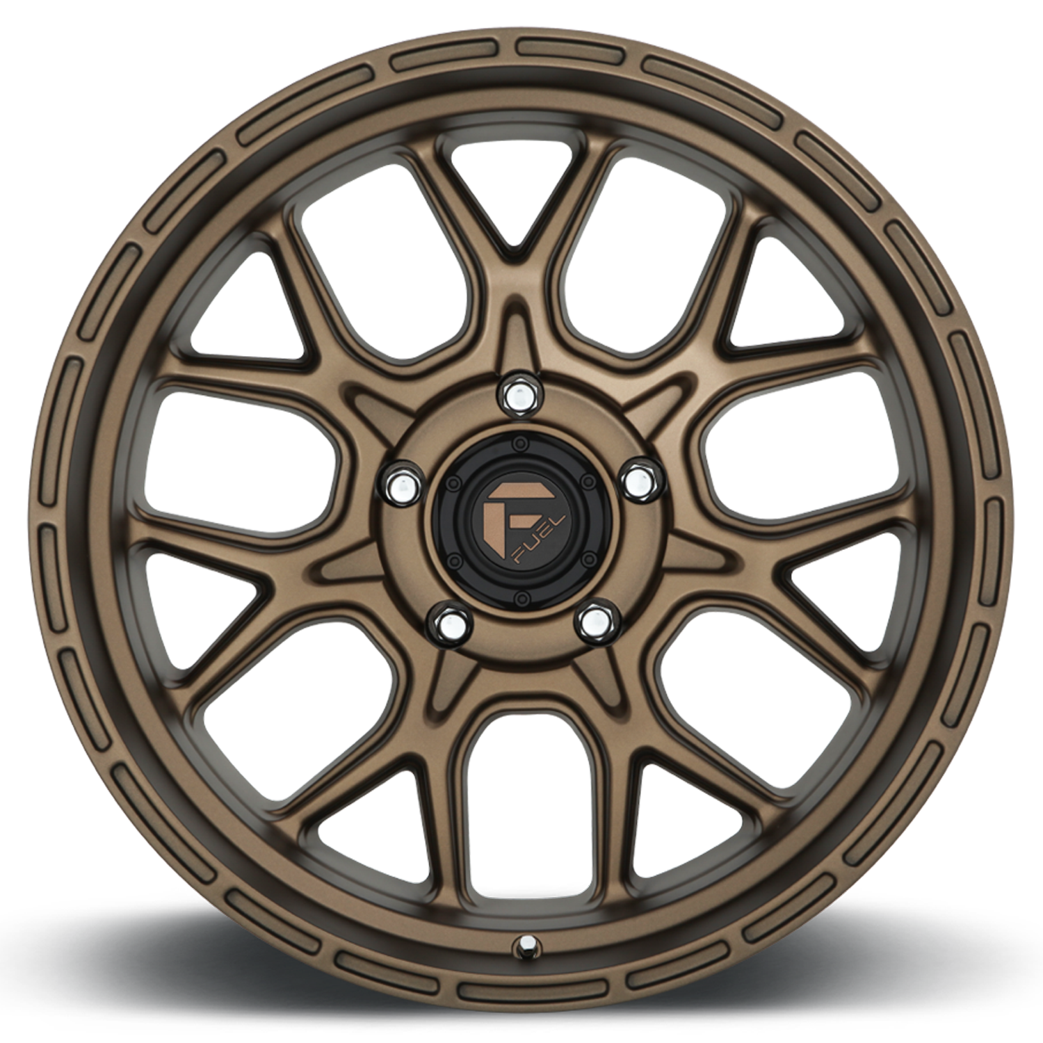 Aluminum 17X9 Tech D671 Matte Bronze Fuel Off Road Wheels-8