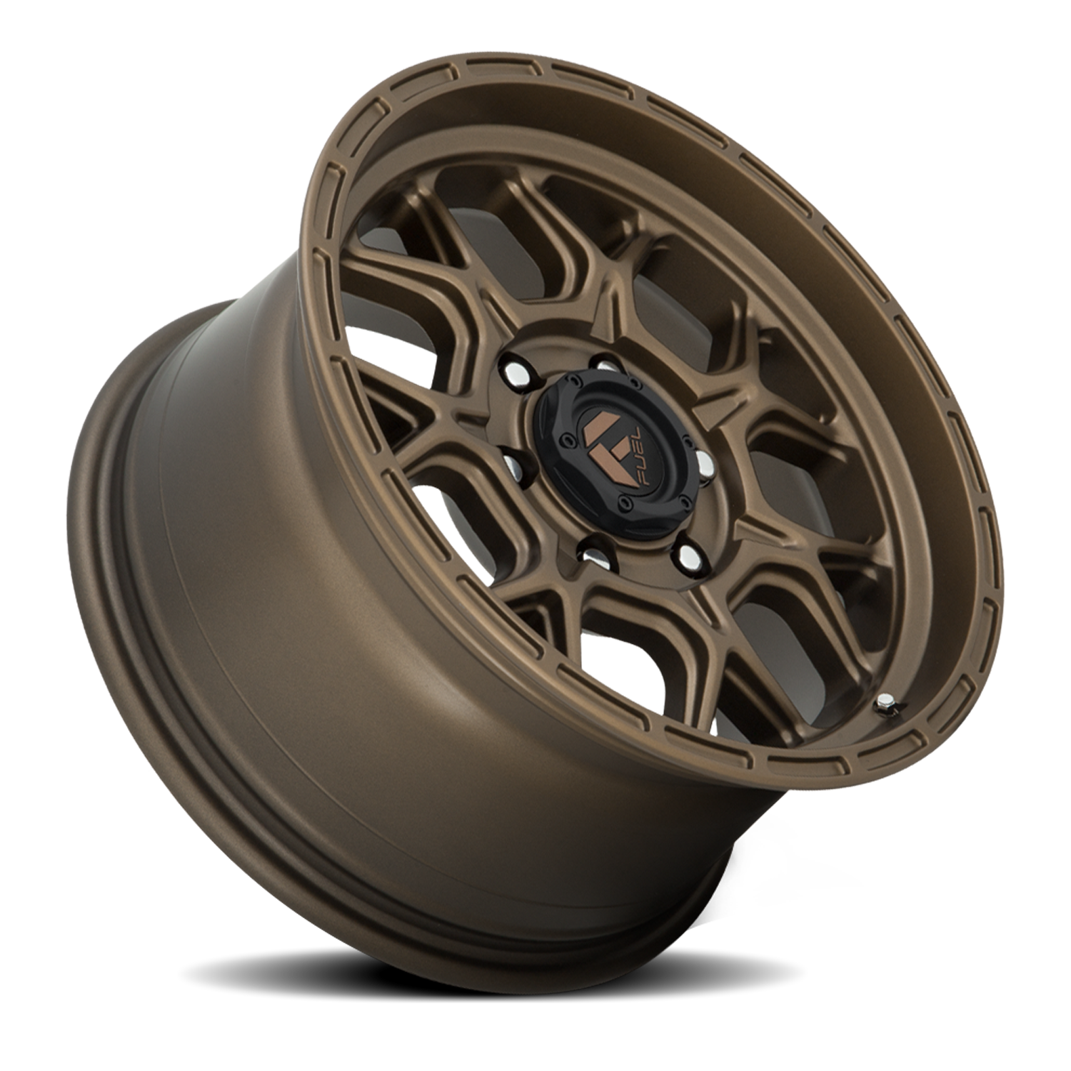 Aluminum 17X9 Tech D671 Matte Bronze Fuel Off Road Wheels-4